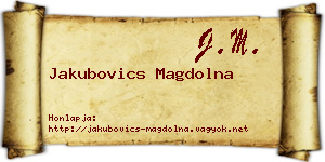 Jakubovics Magdolna névjegykártya